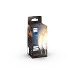 Philips hue blanc - ampoule led connectée flamme e14 - 5 5w - compatible bluetooth - pack de 2