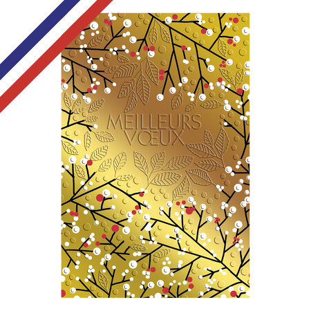 Carte double meilleurs vœux végétal