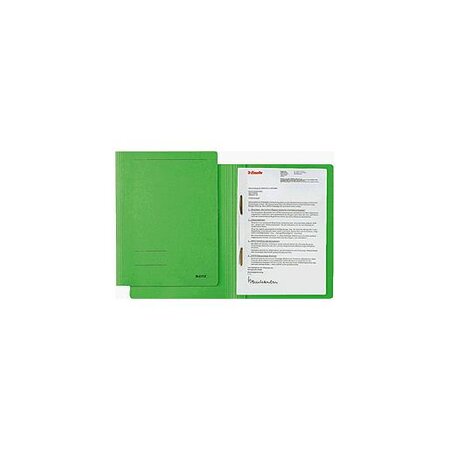 Paquet de 25 chemises à lamelle fresh  format a4  carton  vert  en leitz