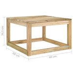 vidaXL Salon de jardin 3 Pièces bois de pin imprégné de vert