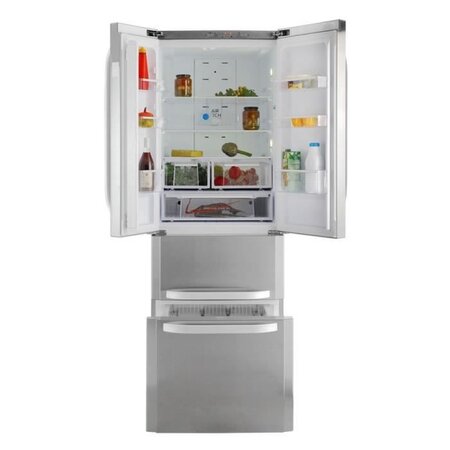 Hotpoint e4daaxc - réfrigérateur multi-portes - 402l (292+110) - froid ventilé - a+ - l 70cm x h 195cm - silver