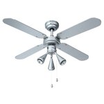 Bestron ventilateur de plafond gris argenté 102 cm 50 w dlhb42s