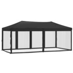 vidaXL Tente de réception pliable avec parois Anthracite 3x6 m
