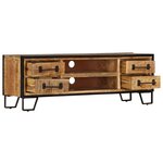 vidaXL Meuble TV avec tiroirs 120 x 30 x 40 cm Bois massif de manguier