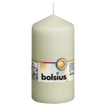 Bolsius Bougies pilier 8 Pièces 130x68 mm Ivoire