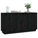 vidaXL Buffet Noir 111x34x60 cm Bois massif de pin