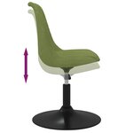 vidaXL Chaises pivotantes à manger lot de 4 Vert clair Velours