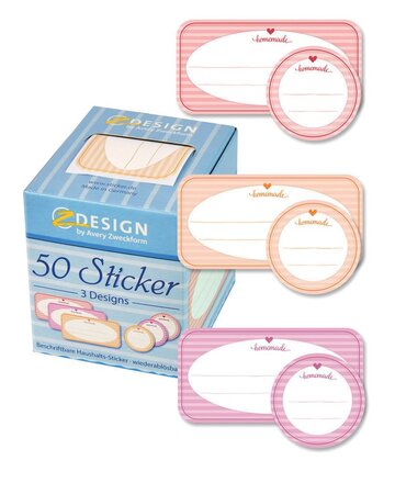 Boîte de 50 Stickers Handmade/Fait main