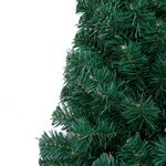 vidaXL Sapin de Noël artificiel moitié avec support vert 180 cm PVC