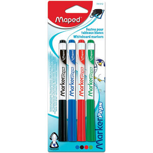 Lot de 4 Feutres Maped Marker'Peps pour tableaux blancs