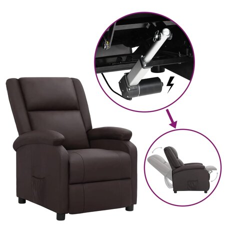 vidaXL Fauteuil Marron Cuir véritable