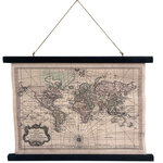Toile déco globe terrestre à suspendre
