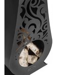 Cheminée d'extérieur en acier noir HAWANA 50x33x108 cm