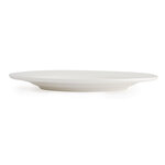 Assiettes rondes en céramique blanche 200 mm à bord large lumina - lot de 6 -  - céramique