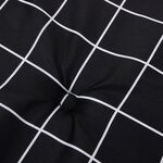vidaXL Coussins de chaise de jardin lot de 2 motif à carreaux noir