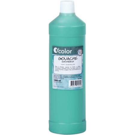 Flacon de 1L de gouache liquide O'COLOR easywash vert foncé