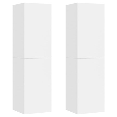 vidaXL Meubles TV 2 Pièces Blanc 30 5x30x110 cm Aggloméré