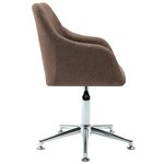 vidaXL Chaise pivotante de salle à manger Marron Tissu