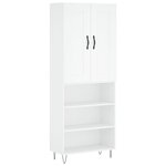 vidaXL Buffet haut Blanc 69 5x34x180 cm Bois d'ingénierie