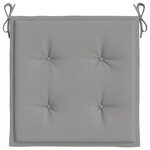 vidaXL Coussins de chaise de jardin 2 Pièces gris 50x50x3 cm tissu oxford