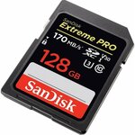 SANDISK Carte mémoire flash Extreme Pro - 128 Go - Video Class V30 / UHS-I U3 / Class10 - SDXC UHS-I