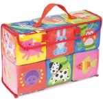 Jumbo 19811 - soft cubes - cubes de tissu colorés doux et légers pour presser  lancer et construire