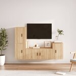 vidaXL Ensemble de meubles TV 4 Pièces Chêne sonoma Bois d'ingénierie