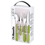 Amefa set de coutellerie 24 pièces eclat vert
