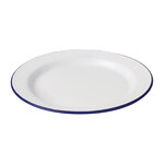 Assiette plate acier émaillé - 300 mm - lot de 6 - olympia -  - acier émaillé