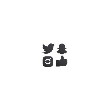 4 ardoises Silhouette Social network