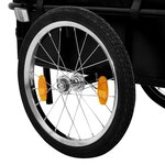 vidaXL Remorque de vélo/chariot à main 155x60x83 cm Acier Noir