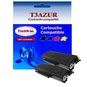 2 Toners compatibles avec Brother TN3170, TN3280 pour Brother HL5340D, HL5340DL - 8 000 pages - T3AZUR