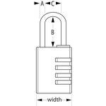 Master lock cadenas à combinaison aluminium jaune 40 mm 604eurd