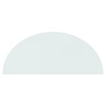 vidaXL Plaque de verre de cheminée Demi-rond 1200x500 mm