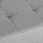 Tectake Pouf coffre de rangement pliable ALEA - gris clair