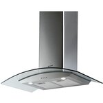 Hotte décor murale BRANDT AD1070X - Larg 90 cm - Inox - Evacuation / Recylclage - Débit évacuation air 827 m³/h - 3 vitesses