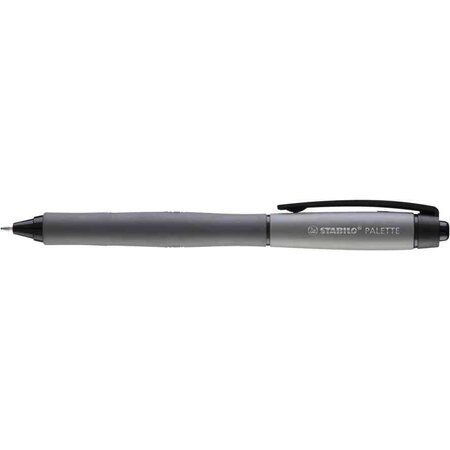 Stylo roller palette encre gel pointe moyenne noir stabilo