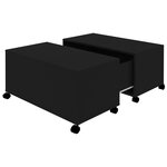 vidaXL Table basse Noir 75x75x38 cm Aggloméré