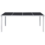 vidaXL Mobilier de salle à manger d'extérieur 7 Pièces Acier Noir