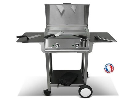 Pack plancha électrique planchaelec lux 600 inox - chariot rivoli