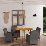 vidaXL Ensemble de salle à manger de jardin 5 Pièces Gris clair