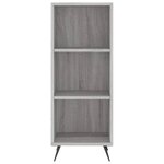 vidaXL Buffet haut Sonoma gris 34 5x32 5x180 cm Bois d'ingénierie