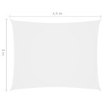 vidaXL Voile de parasol Tissu Oxford rectangulaire 3x4 5 m Blanc