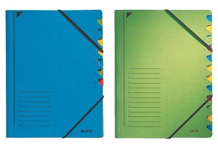 Classeur trieur  format a4  7 compartiments  vert leitz