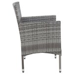 vidaXL Salon de jardin 4 Pièces avec coussins Résine tressée Gris