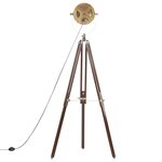 vidaXL Lampadaire à trépied Bois de manguier massif 186 cm