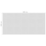 vidaXL Film solaire de piscine flottant PE 400x200 cm Gris