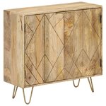 vidaXL Buffet 80x30x75 cm Bois de manguier solide