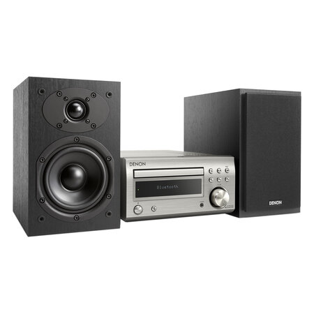 Denon denon d-m41 dab argent/noir - micro-chaîne hi-fi 2 x 30 watts avec lecteur cd/cd-r/cd-rw  tuner fm/dab/dab+ et bluetooth