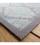 Tapis design carreaux de ciments mosaïqué bleue 45 x 120 cm